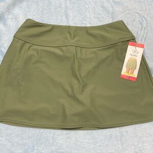 NWT Hurley Olive Green Active Skort Med UPF50+